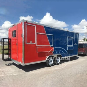 United State Food Truck Bbq Food Trailer with Porch Custom Food Truck - Picture 1 of 8
