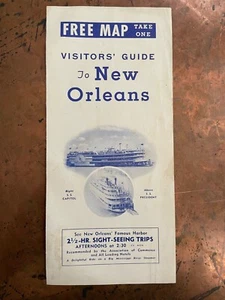 Guía de Visitantes de Colección Nueva Orleans Louisiana Centro NOLA Mapa Río Mississippi - Imagen 1 de 3