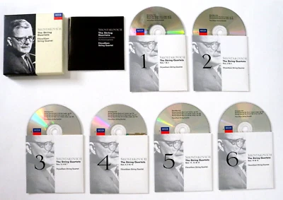 Shostakovich: Fitzwilliam String Quartets 1-15 Music CD 6 Discs & Booklet 1998 - Image 1 of 4