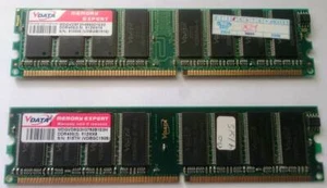 2 moduli Vdata  512Mb RAM DDR-400 - Foto 1 di 1