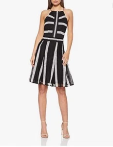 Cooper St - Calypso High Neck Lace Dress - Black & White - Size 14 - BNWT - Picture 1 of 14