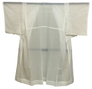 Kimono japonés vintage poliéster blanco Juban Tradition altura 51,9 pulgadas - Imagen 1 de 23