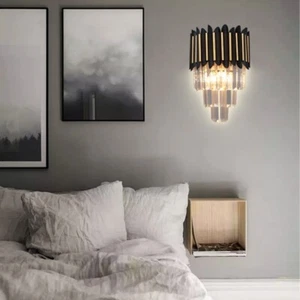 Crystal Wall Light Bedroom Wall Lamp Hallway Wall Light Bar Modern Wall Lighting - Picture 1 of 10