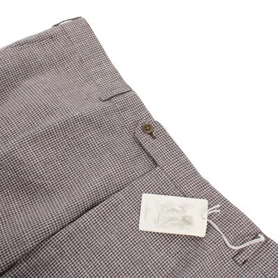 Belvest NWT Dress Pants Size 56 40 US Red Small Plaid Wool Blend - Image 1 of 4