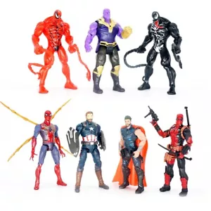 7 Stck. Venom Thor Captain America Marvel Avengers 7 Zoll Figur Modell Spielzeug Set - Bild 1 von 22