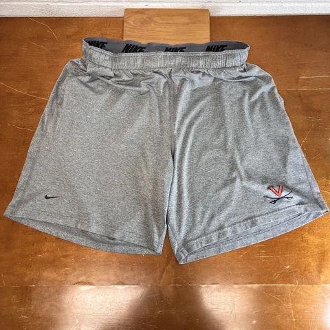 Virginia Cavaliers Shorts Mens Extra Large Gray Nike Dri Fit Cover