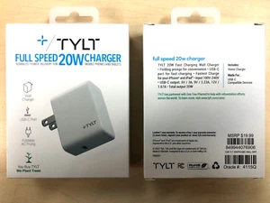 TYLT Full Speed 20W USB-C  TYPE C Fast Wall Charger Adapter - TYPE C - Picture 1 of 3