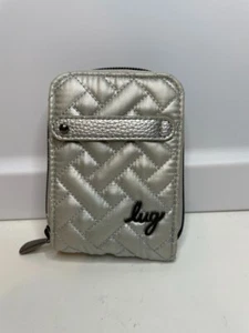 Lug Quilted Flurry Wallet with Charm Bar Metallic Silver Rare RFID Protected - Bild 1 von 11