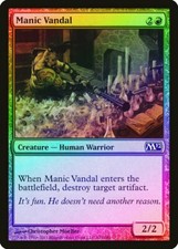Manic Vandal FOIL Magic 2012 / M12 PLD Red Common MAGIC MTG CARD ABUGames