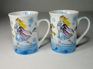 Paul Cardew Alice in Winterland Beverage Cups Mugs 8 Ounce -Two Cups - Picture 1 of 9