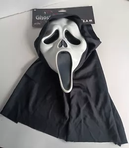 Ghost Face Mask Scream Horror Movie Creepy Halloween Fun World Costume NEW - Picture 1 of 10