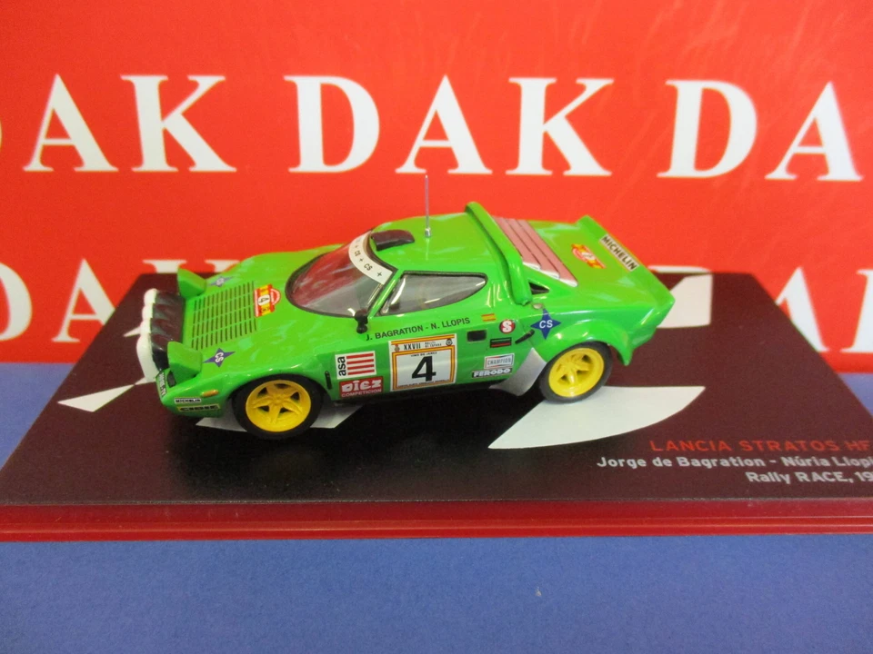 Die cast 1/43 Modellino Auto Lancia Stratos HF Rally Race 1979 J. Bagration - Immagine 1 di 4
