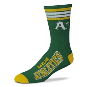 OAKLAND ATHLETICS LOGO ADULT LARGE CREW SOCKS AUTHENTIC MLB BASEBALL TEAM NEW - Picture 1 of 1
