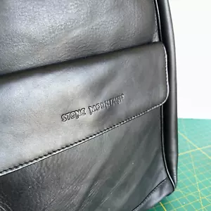 STONE MOUNTAIN Vegan Leather Sling Bag / Purse Black - EUC - Picture 1 of 10