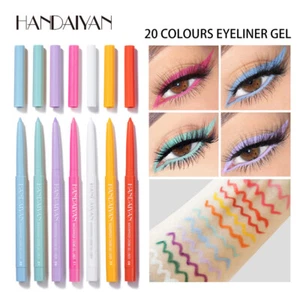 20 Color Liquid Eyeliner Pencil Black Brown Blue Waterproof Long-Lasting Makeup - Picture 1 of 28