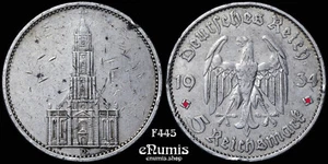 Germany, Third Reich, 5 Mark 1934 D, Munich, Garrison Church, VF - Picture 1 of 4