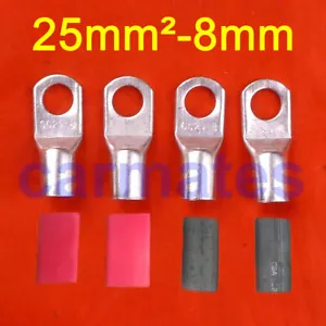 4 X Battery Cable Lead Lugs Terminals 25-8 for Truck 12V 24V Driving light Wire - Foto 1 di 3