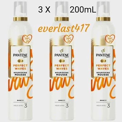 Pantene Pro-V Perfect Waves Nourishing Mousse Hold Level 3, 200ml (3 Pack) - Image 1 of 4
