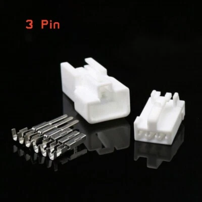 Electrical Wire Connector Plug Waterproof Male&Female For Car Read Light 3 Pin - Image 1 of 4