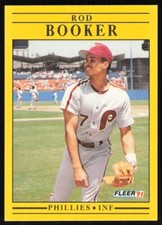 1991 Fleer #388 Rod Booker Philadelphia Phillies