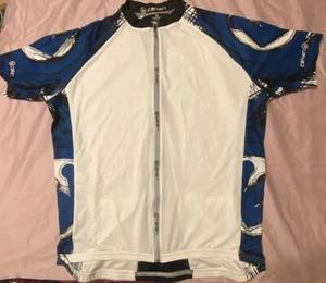 canari cycling jersey mens Large Blue And White - Picture 1 of 6