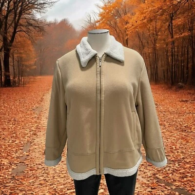 Outbrook женщина шерпа с подкладкой молнии 2 X куртка зимние теплые удобные уютные наслоения - Изображение 1 из 4