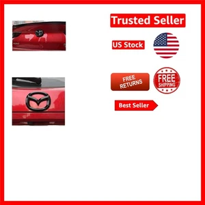Schlanker Mazda 3 Heck Logo Dekor Aufkleber - Schwarz Kohlefaser Finish - Bild 1 von 3