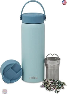 MIRA 18 oz Tea Infuser Thermos - Stainless Steel Travel Bottle with Removable - Picture 1 of 9