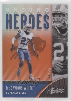 2020 Panini Absolute Unsung Heroes Spectrum Orange /75 Tre'Davious White #UH-TW - Image 1 of 2
