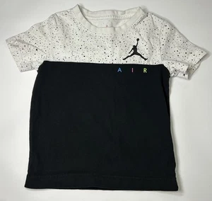 Air Jordan Shirt Boys XS 3-4 Years Black White Short Sleeve Jumpman Basketball - Picture 1 of 11