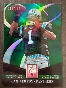 2014 Panini Donruss Elite Cam Newton #13 Turn of the Century Green Foil /199 - Picture 1 of 2