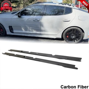 For Kia Stinger 2018-2023 REAL CARBON FIBER Side Skirt Extension Lip Spoiler Kit - Bild 1 von 12