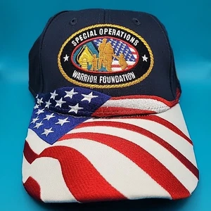 Gorra negra del 30 aniversario de la Fundación Guerrero de Operaciones Especiales con bandera de Estados Unidos - Imagen 1 de 12