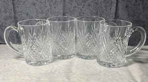 4 tazas de café de vidrio con patrón de mallory CRISTAL D'ARQUES-DURAND 3 7/8" - Imagen 1 de 11
