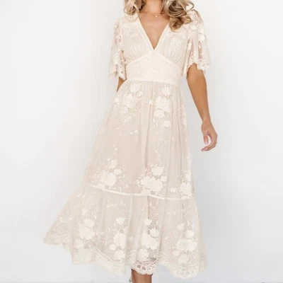 Baltic Born Clarisa Lace Midi Dress – Large NWT | Perfect Bridal / Wedding Dress - Image 1 of 4