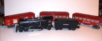 Lionel Prewar #249E Locomotive 2689W Tender, 3 Car #600,#601,#602, Passenger Set - Image 1 of 4