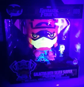 Funko Pop! Marvel Fantastic 4 Galactus Silver Surfer #809 Blacklight 10" Jumb PX - Bild 1 von 8