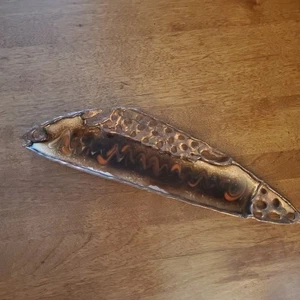 Swan Valley Copper "Gone Fishing" 11.5' Enameled Solid Copper Trinket Art Dish - Picture 1 of 7