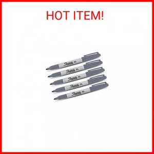 Sharpie Fine Point Marker Slate Grey Pack of 5 - Picture 1 of 1