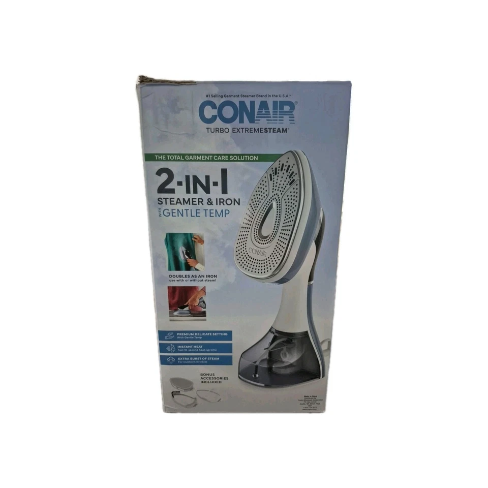 2-Pack Conair 2-in-1 Steamer & Iron with Gentle Temp - GS308GD - GS408GD B69MP