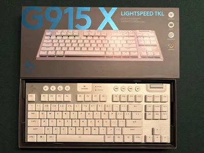 Logitech G915 TKL Wireless Gaming Tactile Keyboard, US International - White - Image 1 of 4