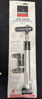 Blackburn Airstik 2Stage Mini Pump 160 PSI Silver Airstick AS-1 - Image 1 of 2