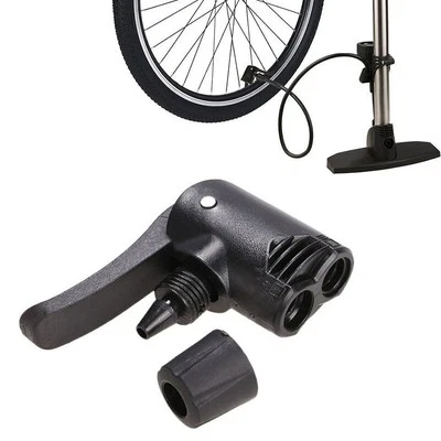 .#.Bike Bicycle Tyre Tube Replacement Track Pump Dual Head Foot Adaptor - image 1 of 4