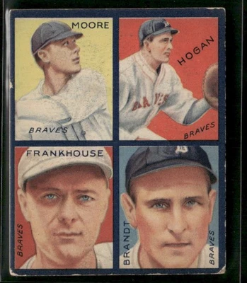 Goudey 1935 4 en 1 (R321) #7E Moore/Hogan/Frankhouse/Brandt en muy buen estado/en muy buen estado-excelente Foto 1 de 2