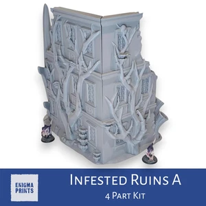 Infested Ruins A | Tulipa | Xenos Hive Terrain Scenery for Tabletop Wargaming - Picture 1 of 8