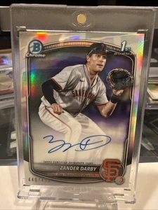 2025 Bowman Chrome 1st Zander Darby Refractor Auto /499 🔥 #CPA-ZD Giants - Picture 1 of 4