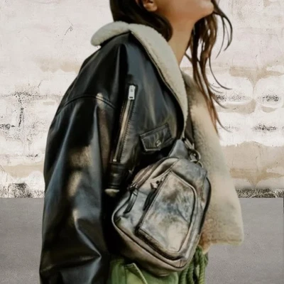 Bolso Hudson Free People Nuevo con Etiquetas Gunmetal Plateado Foto 1 de 4