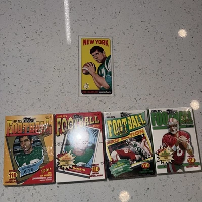 Joe Namath 1996 Topps #122 1965 Rookie Reprint Original Size Jets Factory Seal - Image 1 of 4