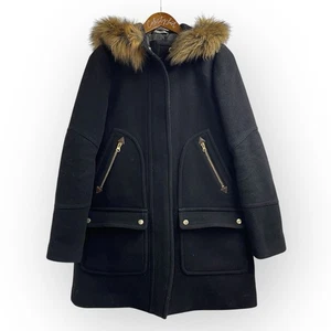 J Crew Chateau Parka 6 Tall schwarz italienisches Stadiontuch - Bild 1 von 10