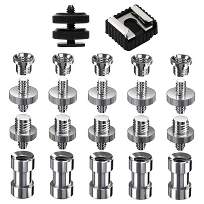 22Pcs Camera Mount Screw Kit 1/4 inch and 3/8 inch Flash Shoe Mount Tripod Screw - Image 1 of 4